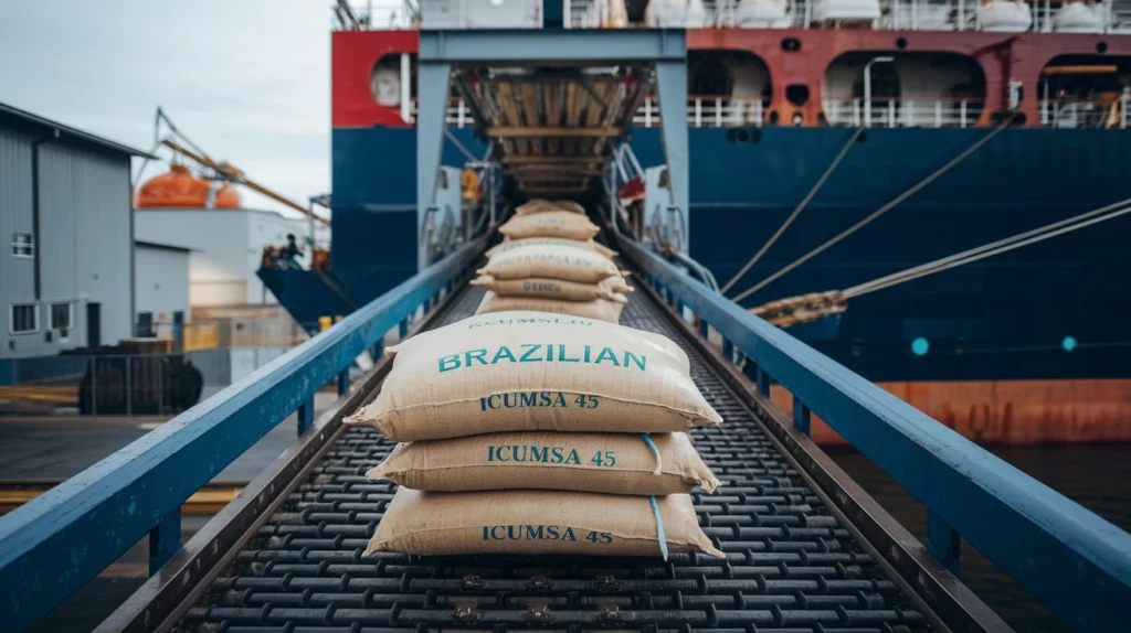 ICUMSA 45 sugar loading and export